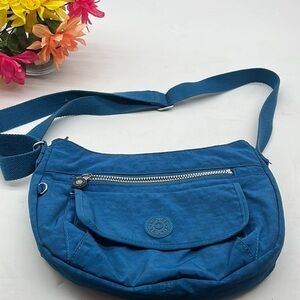 Kipling Blue Nylon Crossbody Bag with Adjustable Stap. SM1941